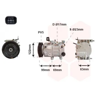 VAN WEZEL 8201K717 - Compresseur, climatisation