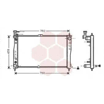 Radiateur, refroidissement du moteur VAN WEZEL 83002021