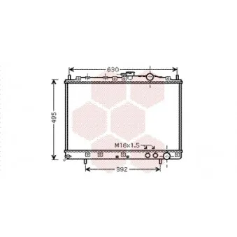 Radiateur, refroidissement du moteur VAN WEZEL 83002037