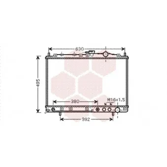 Radiateur, refroidissement du moteur VAN WEZEL OEM 25310M3010