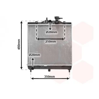 Radiateur, refroidissement du moteur VAN WEZEL OEM 2531007011