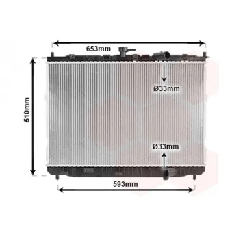 Radiateur, refroidissement du moteur VAN WEZEL OEM 0K2KB15200