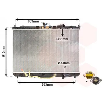 VAN WEZEL 83002073 - Radiateur, refroidissement du moteur