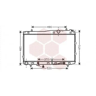 Radiateur, refroidissement du moteur VAN WEZEL OEM 253102F050