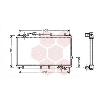 Radiateur, refroidissement du moteur VAN WEZEL OEM OK2C015200A