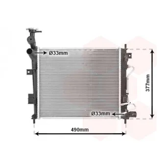 Radiateur, refroidissement du moteur VAN WEZEL OEM 253101Y050