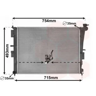 Radiateur, refroidissement du moteur VAN WEZEL 83002269
