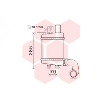 Intercooler, échangeur VAN WEZEL 83004154