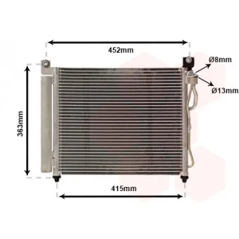 Condenseur, climatisation VAN WEZEL OEM 9760607000