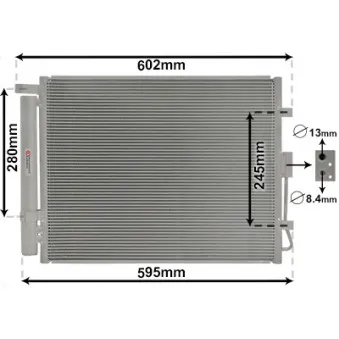 Condenseur, climatisation VAN WEZEL OEM 976062K000AS
