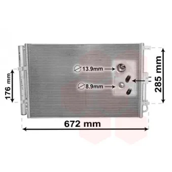 Condenseur, climatisation VAN WEZEL 83005229