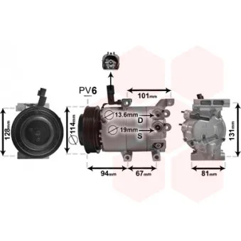 Compresseur, climatisation VAN WEZEL 8300K223