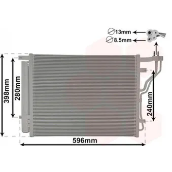 VAN WEZEL 83015701 - Condenseur, climatisation