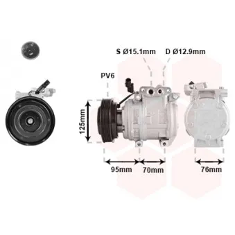 Compresseur, climatisation VAN WEZEL 8301K716