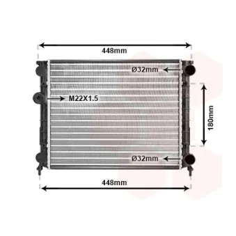 VAN WEZEL 98002002 - Radiateur, refroidissement du moteur