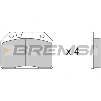 BREMSI BP2027 - Jeu de 4 plaquettes de frein avant