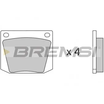 BREMSI BP2031 - Jeu de 4 plaquettes de frein avant
