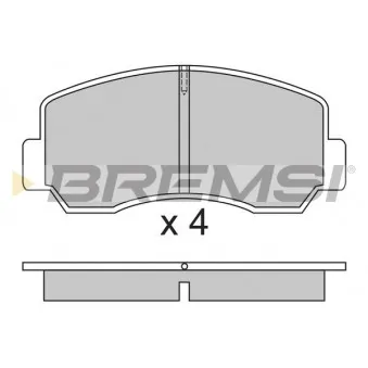 BREMSI BP2296 - Jeu de 4 plaquettes de frein avant
