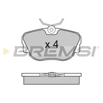 BREMSI BP2451 - Jeu de 4 plaquettes de frein avant