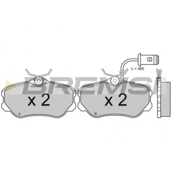 BREMSI BP2474 - Jeu de 4 plaquettes de frein avant