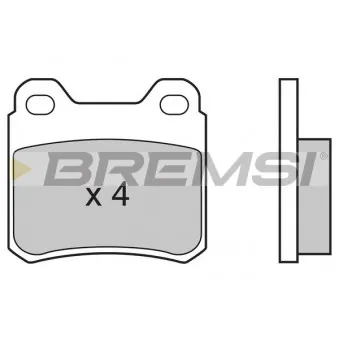 BREMSI BP2507 - Jeu de 4 plaquettes de frein arrière