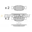 Jeu de 4 plaquettes de frein avant BREMSI [BP2584]