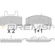 Jeu de 4 plaquettes de frein avant BREMSI [BP2885]