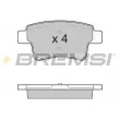 BREMSI BP3331 - Jeu de 4 plaquettes de frein arrière