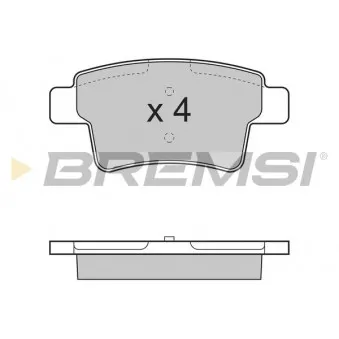 BREMSI BP3331 - Jeu de 4 plaquettes de frein arrière