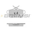 BREMSI BP3387 - Jeu de 4 plaquettes de frein arrière