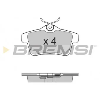 BREMSI BP3387 - Jeu de 4 plaquettes de frein arrière