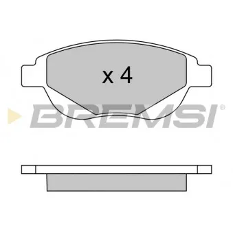 BREMSI BP3580 - Jeu de 4 plaquettes de frein arrière