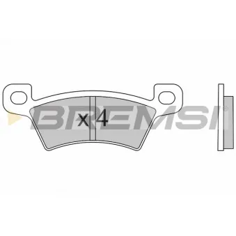 BREMSI BP3680 - Jeu de 4 plaquettes de frein arrière
