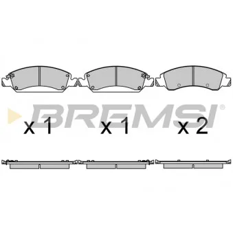 BREMSI BP3684 - Jeu de 4 plaquettes de frein avant