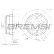 Jeu de 2 disques de frein arrière BREMSI [CD6120S]