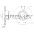 Jeu de 2 disques de frein avant BREMSI [CD6143V]
