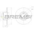 BREMSI CD6271S - Jeu de 2 disques de frein avant