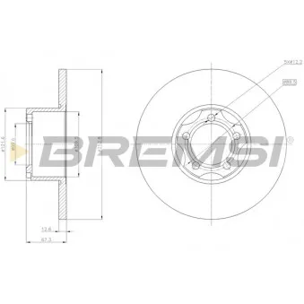BREMSI CD6271S - Jeu de 2 disques de frein avant