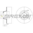 Jeu de 2 disques de frein avant BREMSI [CD6559S]