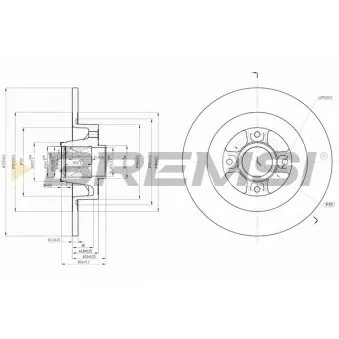 BREMSI CD7570S - Jeu de 2 disques de frein arrière