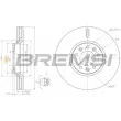 BREMSI CD7615V - Jeu de 2 disques de frein avant