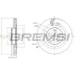 Disque de frein avant droit BREMSI [CD8496VRD]