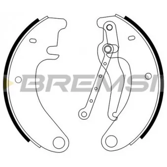 BREMSI GF0093 - Jeu de mâchoires de frein