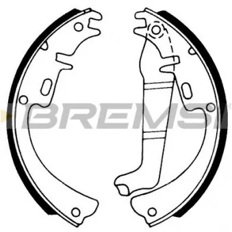 Jeu de mâchoires de frein BREMSI [GF0344]