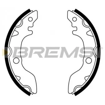 BREMSI GF0887 - Jeu de mâchoires de frein