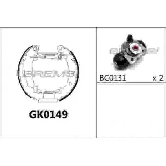 BREMSI GK0149 - Kit de freins arrière (prémontés)