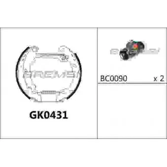 BREMSI GK0431 - Kit de freins arrière (prémontés)