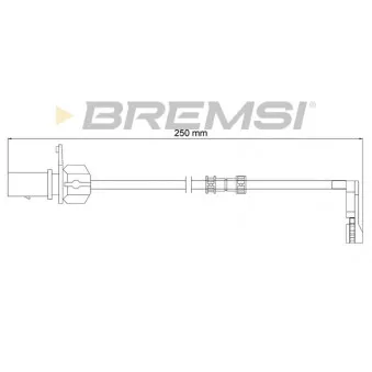 BREMSI WI0735 - Contact d'avertissement, usure des plaquettes de frein