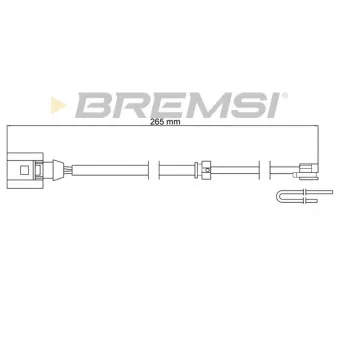 BREMSI WI0927 - Contact d'avertissement, usure des plaquettes de frein