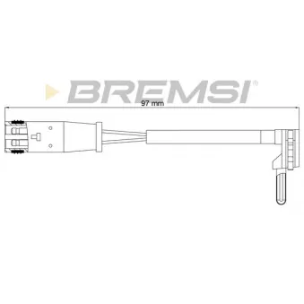 BREMSI WI0945 - Contact d'avertissement, usure des plaquettes de frein